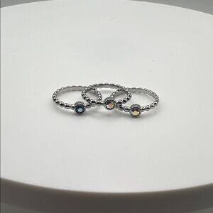 233. QUDO set of 3 stainless steel stackable rings